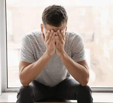 Stressed man